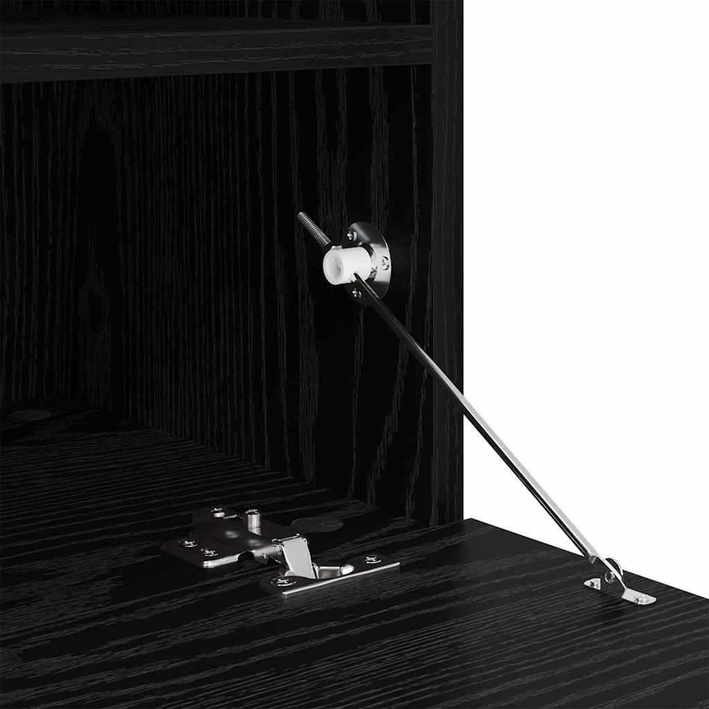 vidaXL Ντουλάπι Τηλεόρασης Τοίχου Επιτοίχιο Μαύρη Οξυά 40 x 30 x 40 εκ