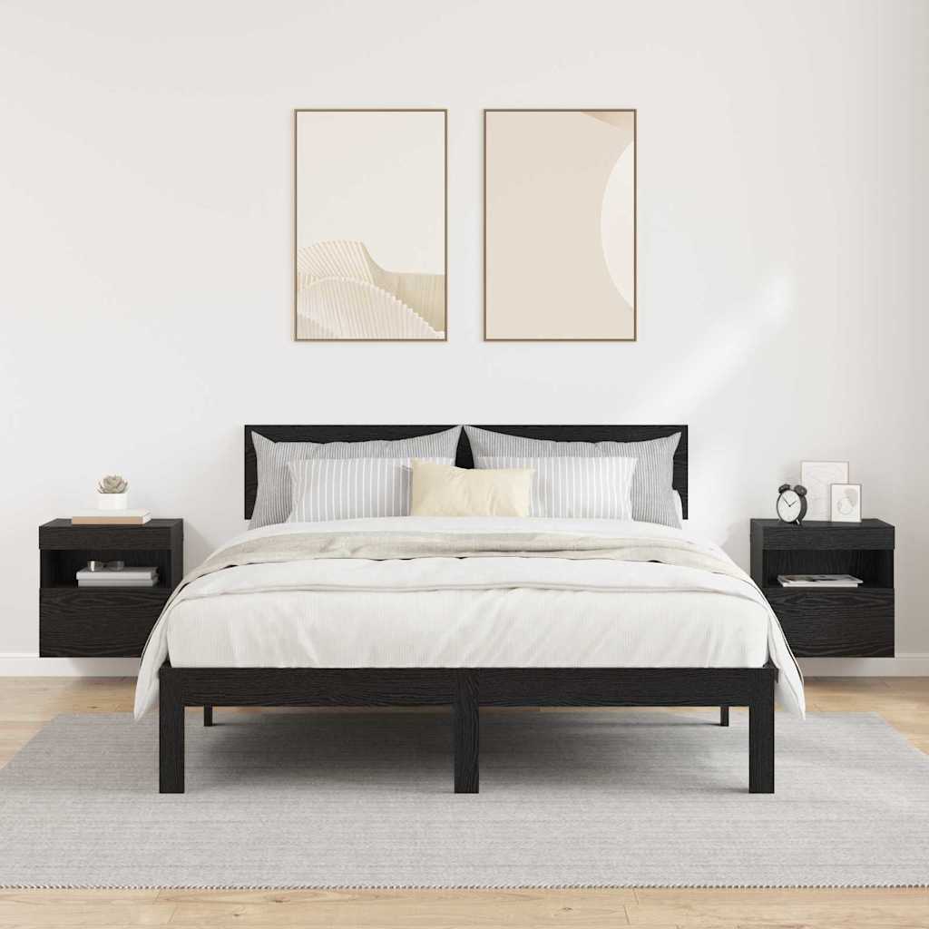 vidaXL Βάσεις τηλεόρασης Επιτοίχιο 2 pcs Μαύρη Οξυά 40 x 30 x 40 εκ