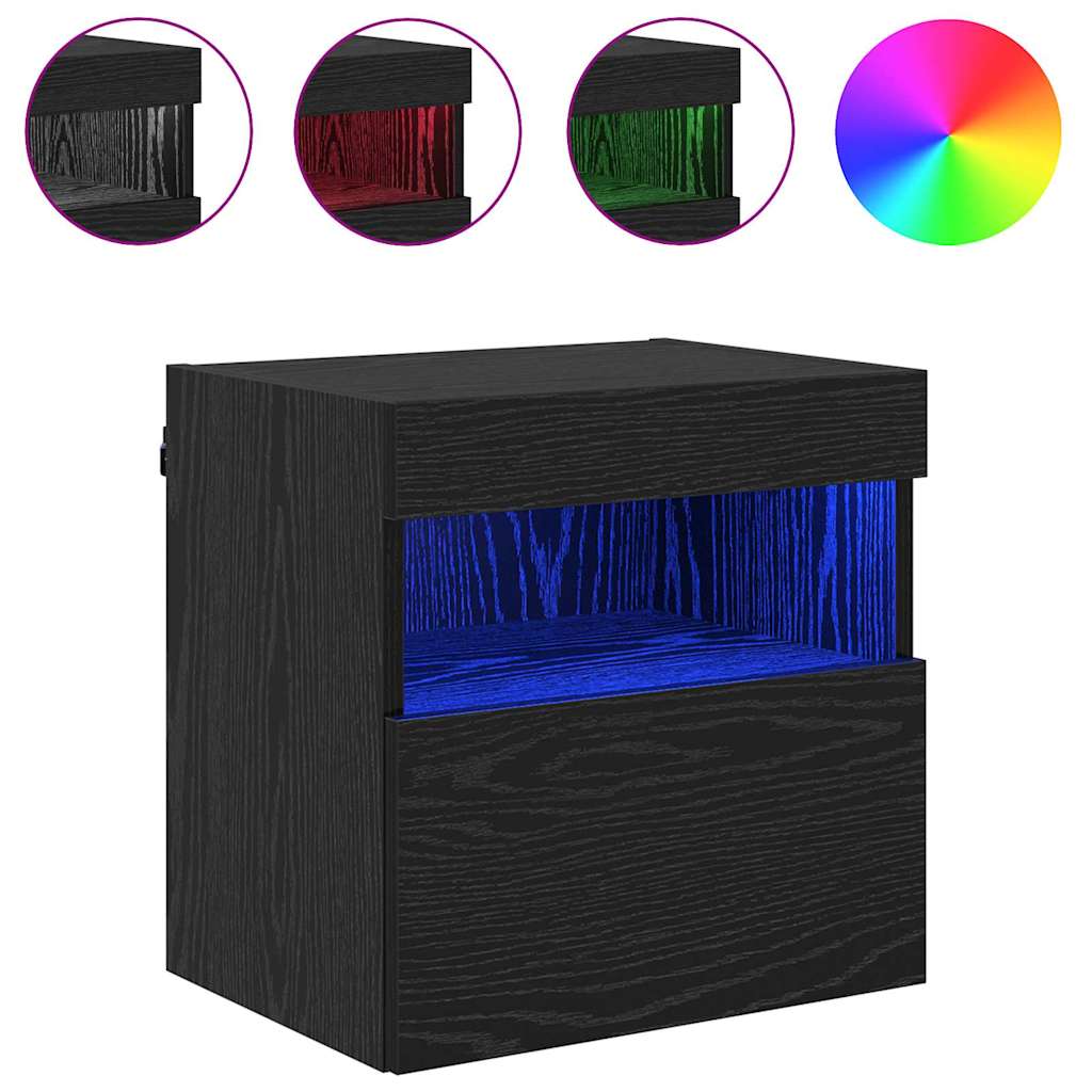 vidaXL Βάσεις τηλεόρασης Επιτοίχιο 2 pcs Μαύρη Οξυά 40 x 30 x 40 εκ