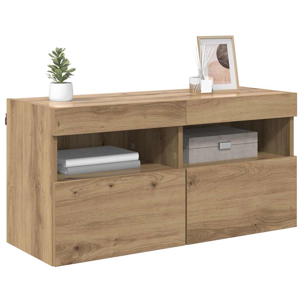vidaXL Ντουλάπι Τηλεόρασης Τοίχου Artisan Oak 80 x 30 x 40 εκ