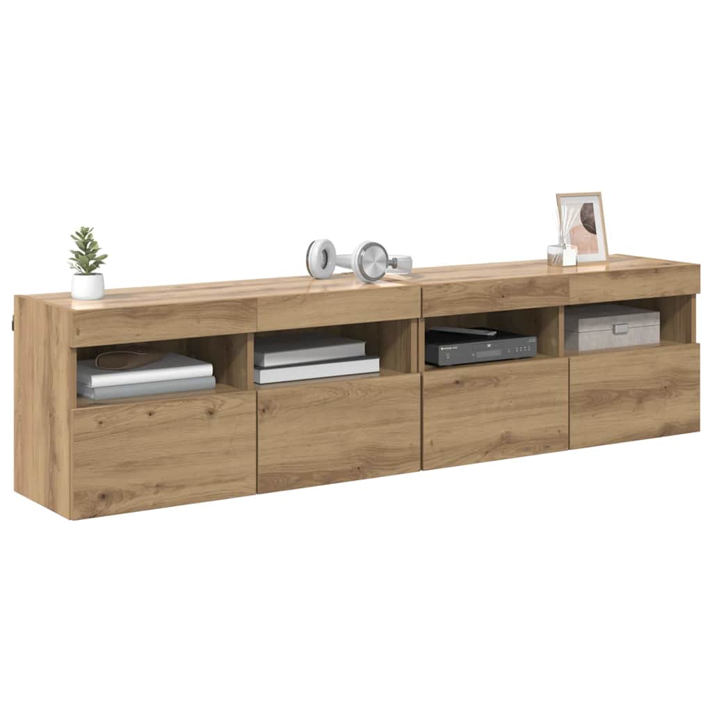 vidaXL Βάσεις τηλεόρασης Επιτοίχιο 2 pcs Artisan Oak 80 x 30 x 40 εκ