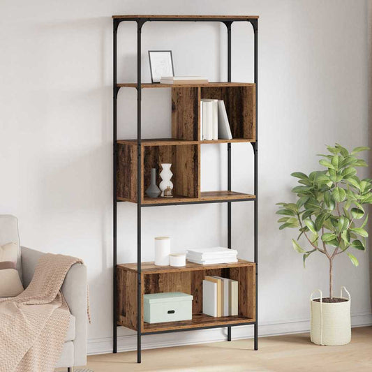 vidaXL Βιβλιοθήκη Παλιό Ξύλο 76 x 33 x 188,5 εκ Επεξεργασμένο ξύλο