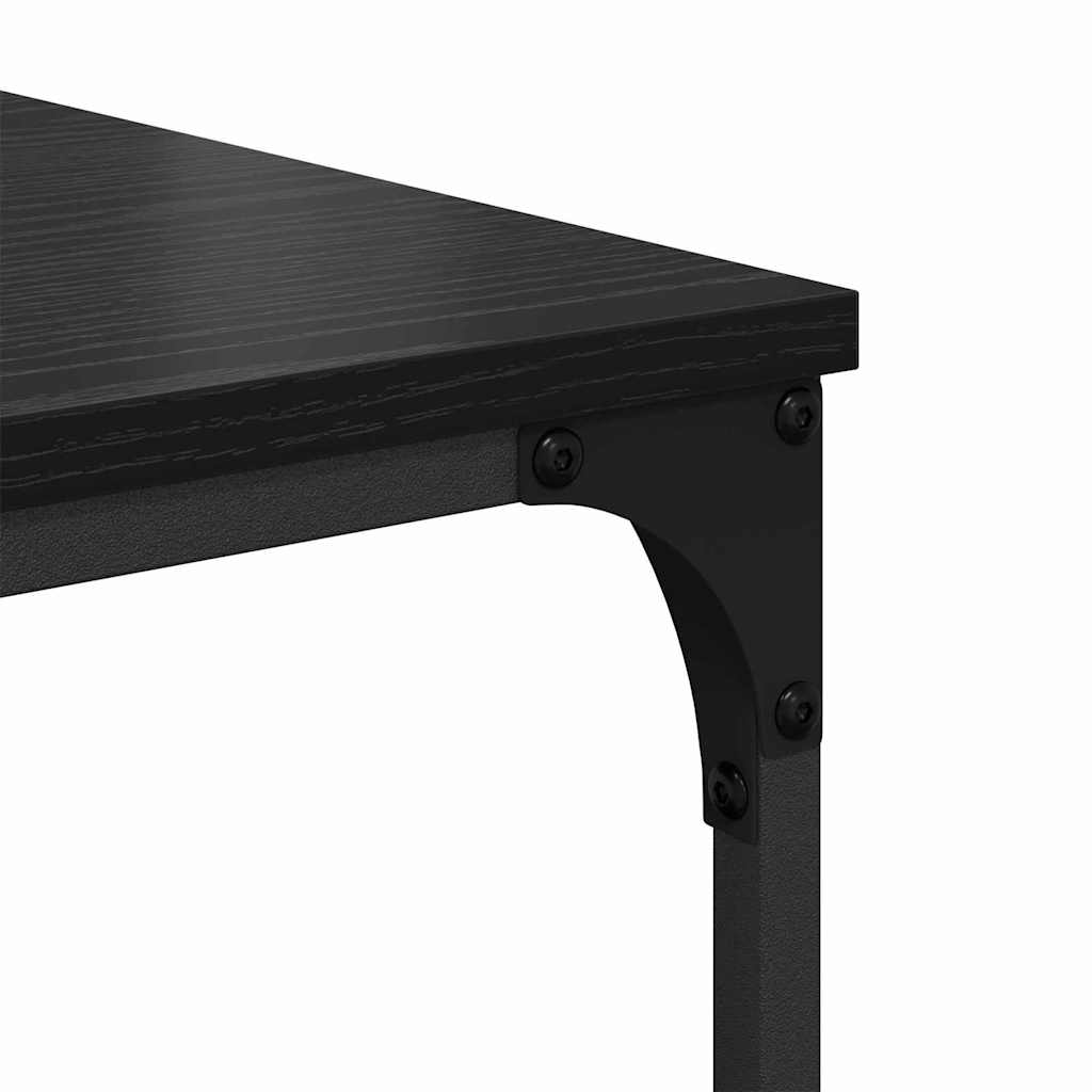 vidaXL Βιβλιοθήκη Μαύρη Οξυά 76 x 33 x 188,5 εκ Επεξεργασμένο ξύλο