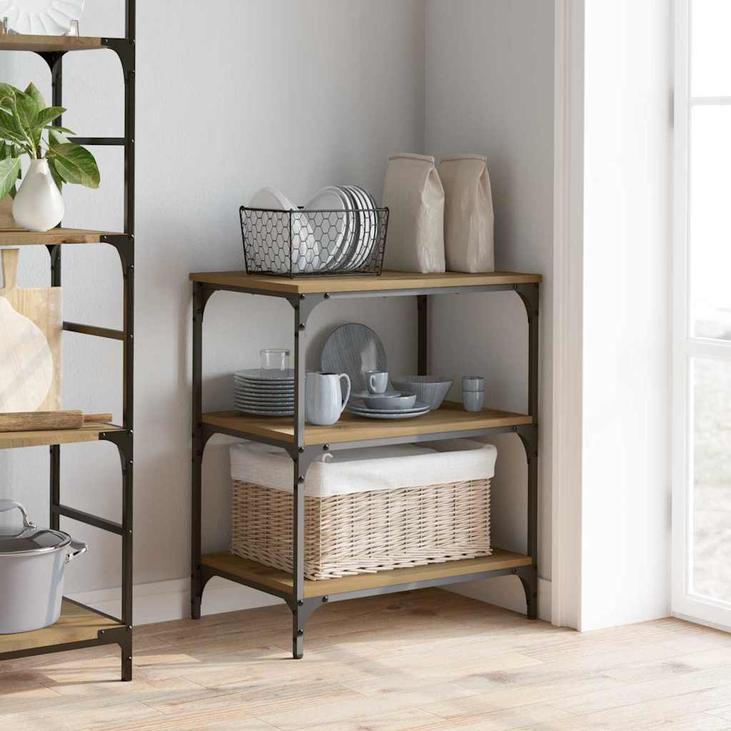 vidaXL Καρότσι Κουζίνας Artisan Oak 60 x 41 x 76 εκ.
