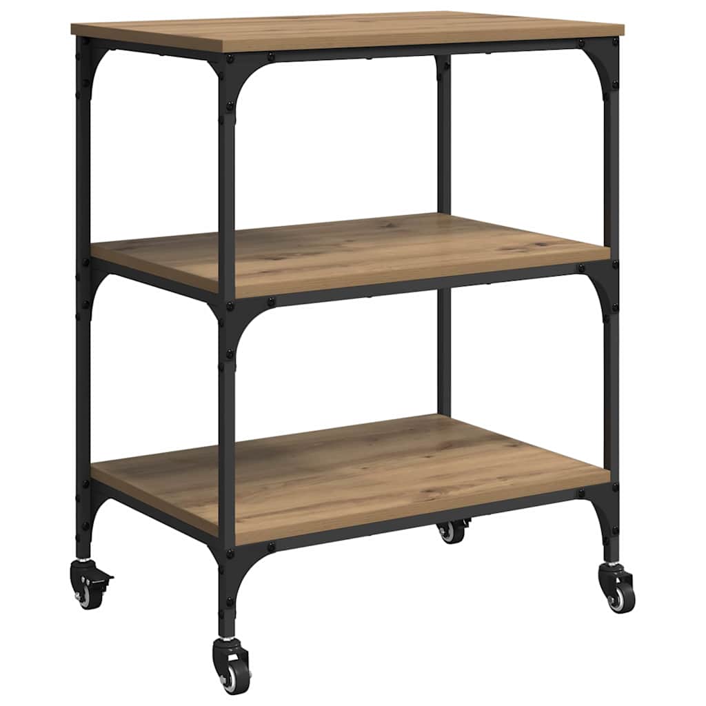 vidaXL Καρότσι Κουζίνας Artisan Oak 60 x 41 x 76 εκ.