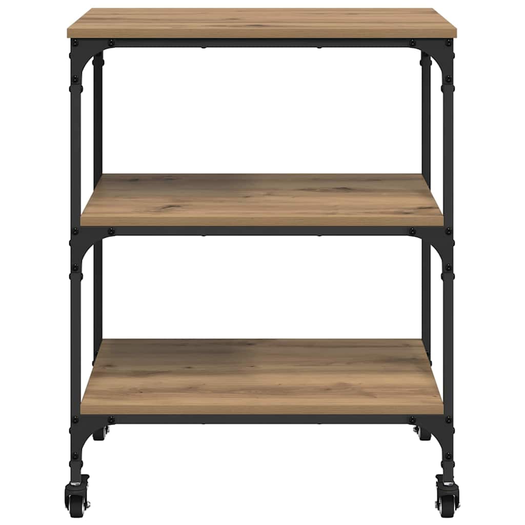 vidaXL Καρότσι Κουζίνας Artisan Oak 60 x 41 x 76 εκ.