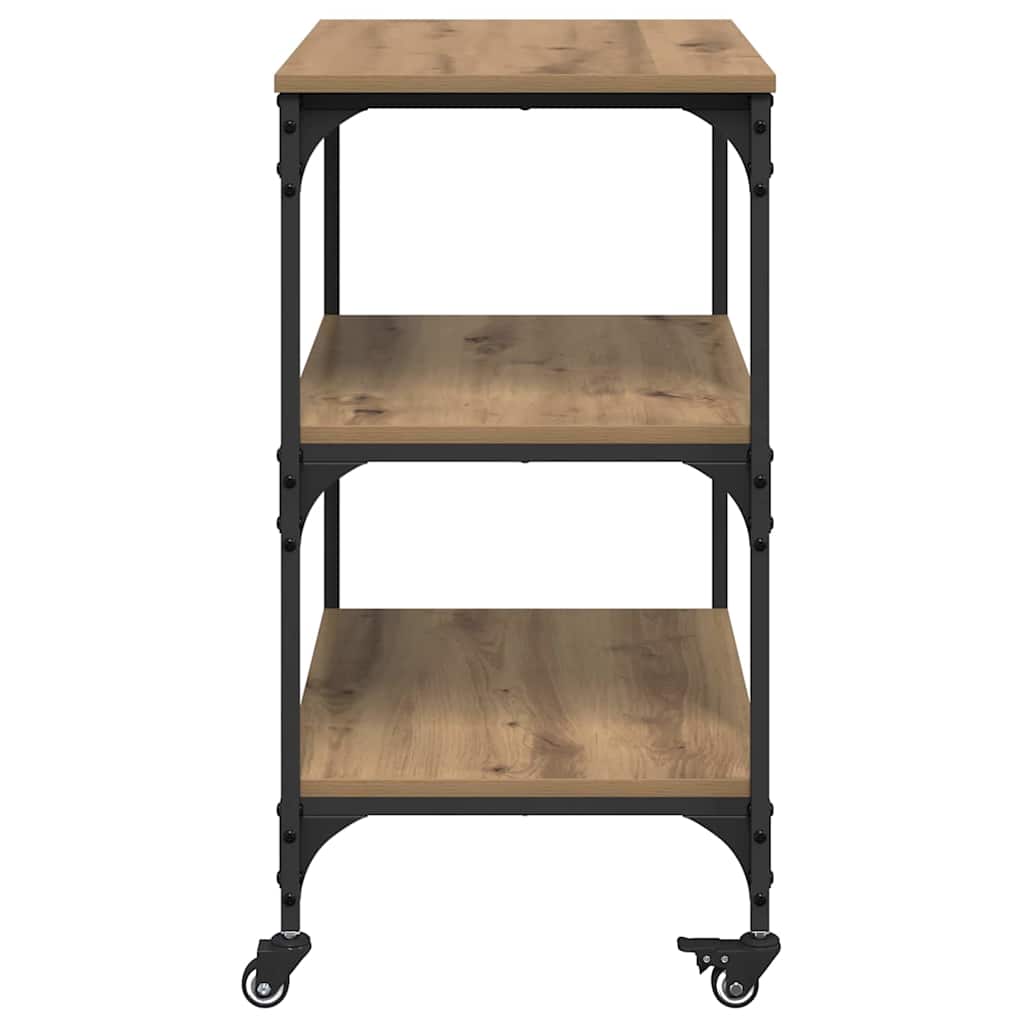 vidaXL Καρότσι Κουζίνας Artisan Oak 60 x 41 x 76 εκ.