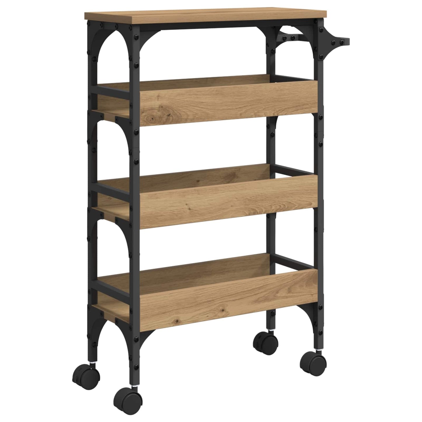 vidaXL Καρότσι Κουζίνας Artisan Oak 53 x 20 x 76 εκ.