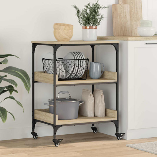 vidaXL Καρότσι Κουζίνας Δρύς Sonoma 60 x 41 x 80,5 εκ.
