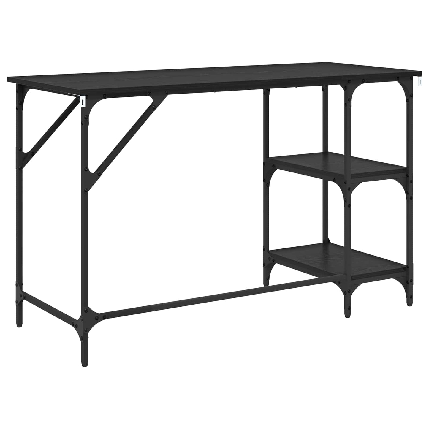 vidaXL Γραφείο Μαύρη Οξυά 120 x 50 x 75 cm Επεξεργασμένο Ξύλο