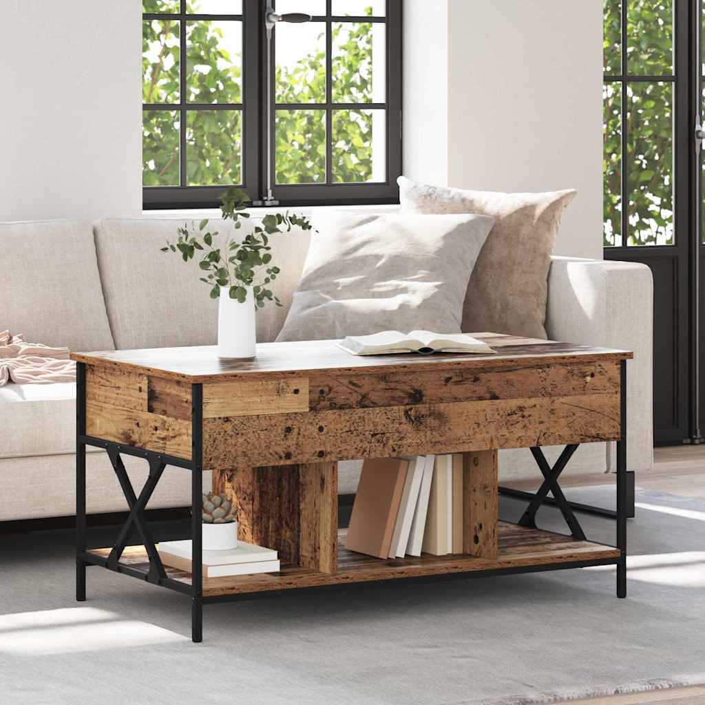 vidaXL Τραπεζάκι σαλονιού Παλιό Ξύλο 100 x 55 x 48.5 εκ