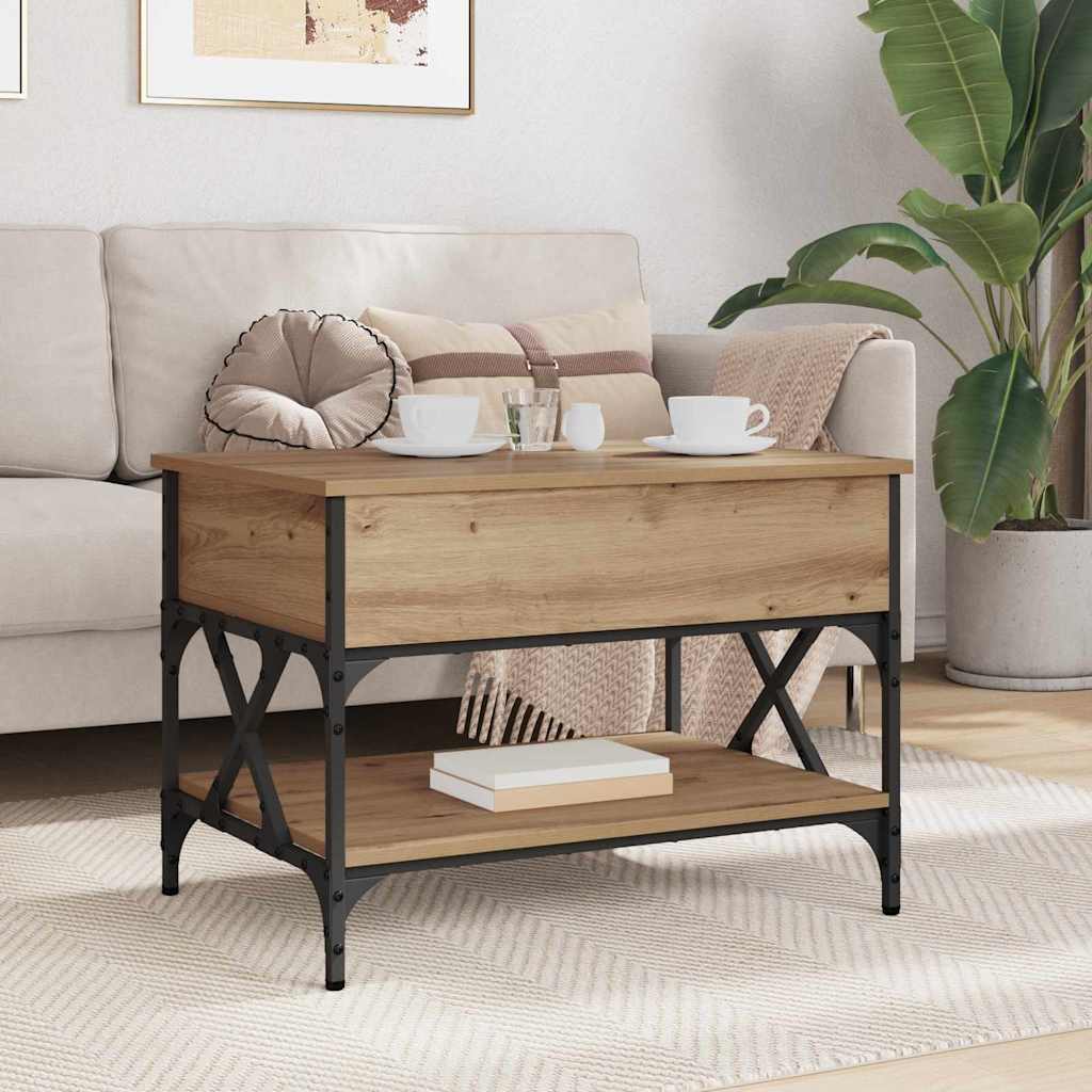 vidaXL Τραπεζάκι σαλονιού Artisan Oak 70x50x50εκ Επεξεργασμένο ξύλο