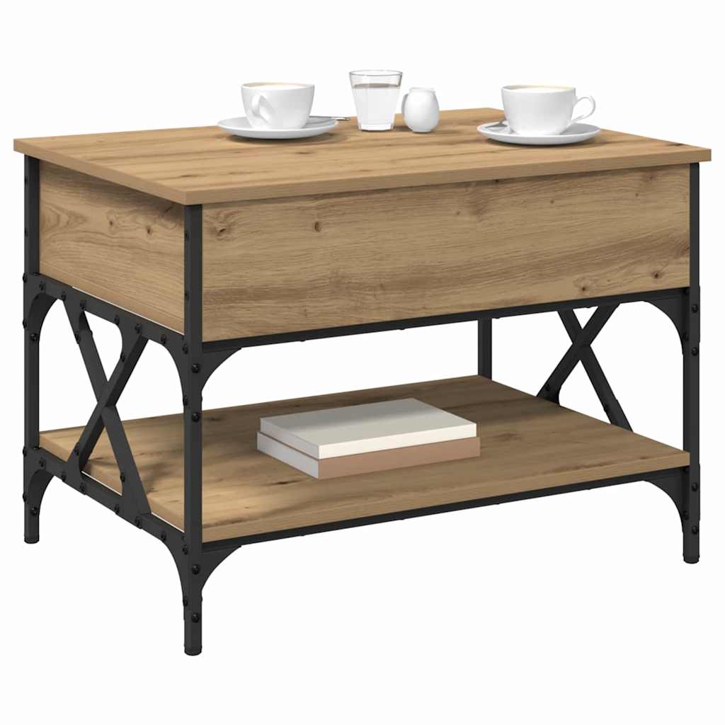 vidaXL Τραπεζάκι σαλονιού Artisan Oak 70x50x50εκ Επεξεργασμένο ξύλο
