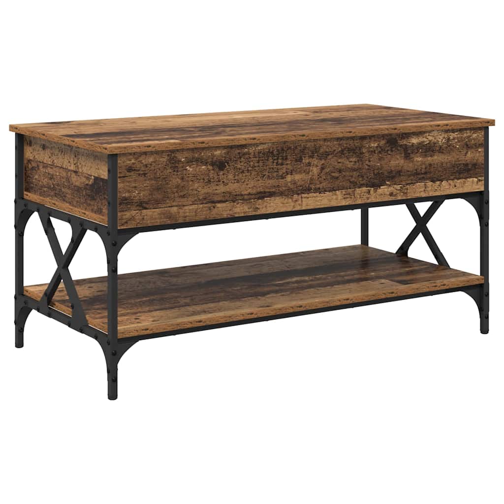 vidaXL Τραπεζάκι σαλονιού Παλιό Ξύλο 100 x 50 x 50 cm