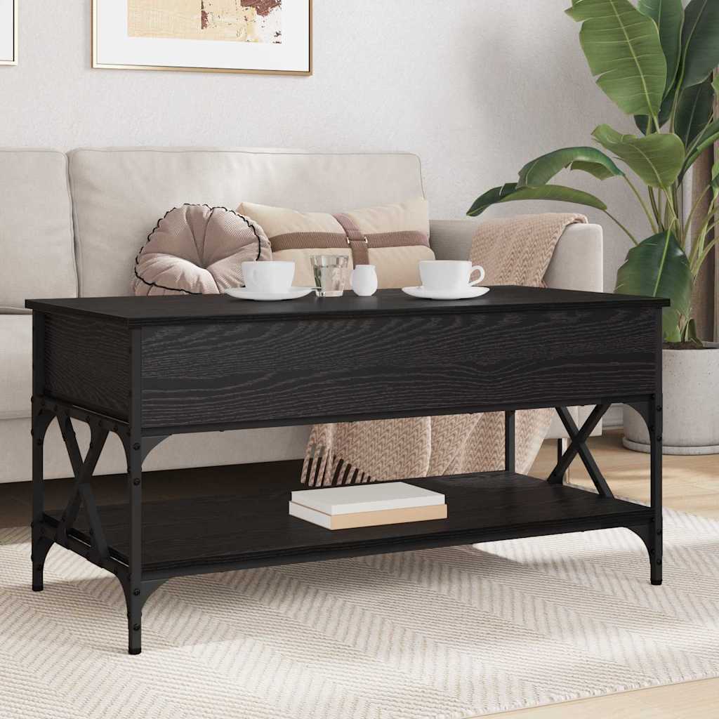 vidaXL Τραπεζάκι σαλονιού Μαύρη Οξυά 100 x 50 x 50 cm