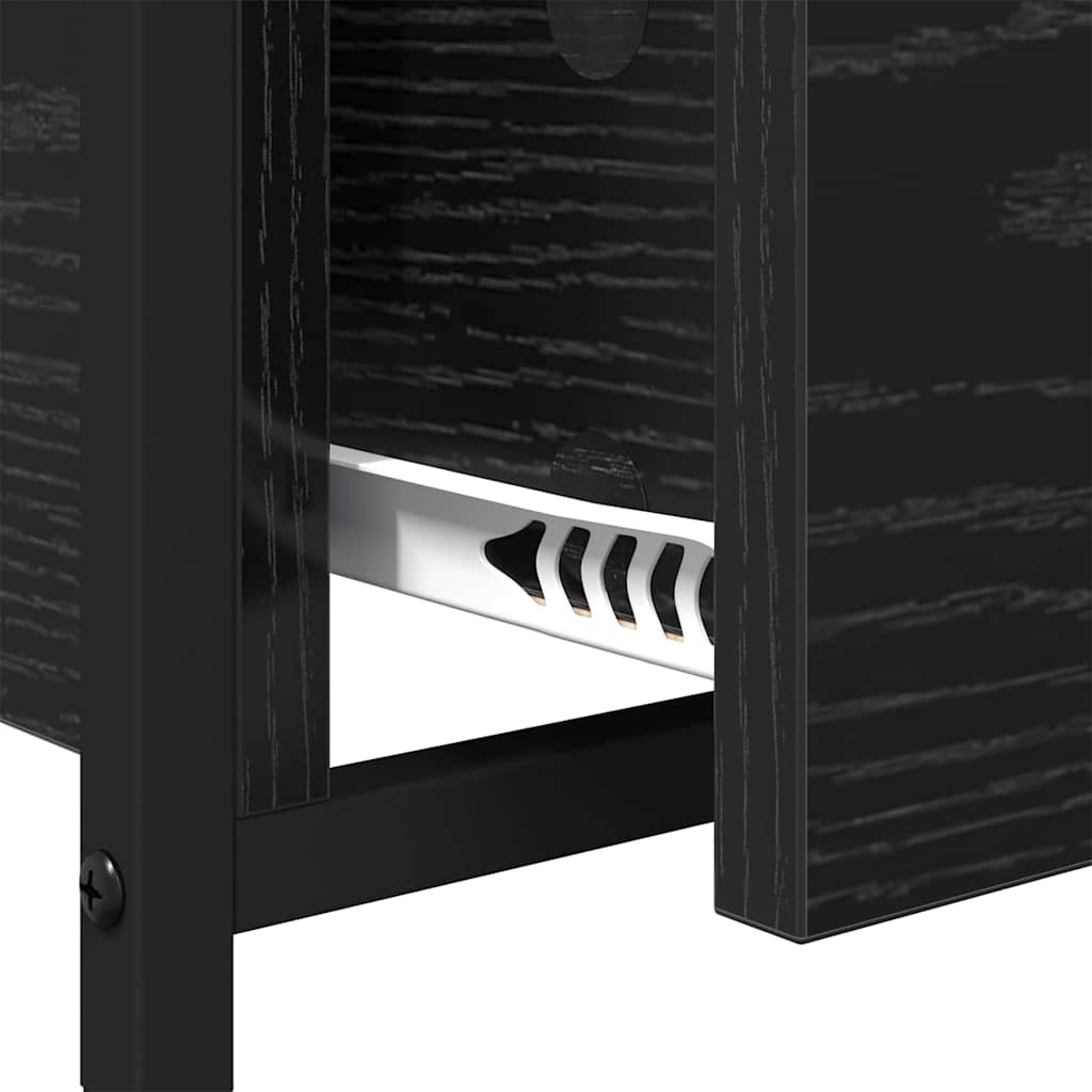 vidaXL Τραπεζάκι σαλονιού με συρτάρι Μαύρη Οξυά 70 x 50 x 54.5 εκ