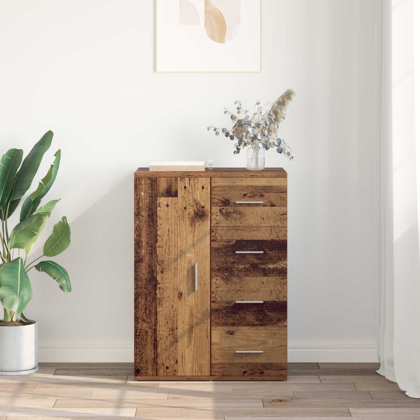 vidaXL Πλαϊνό γραφείο Παλιό Ξύλο 59 x 39 x 80 εκ. Επεξεργασμένο ξύλο