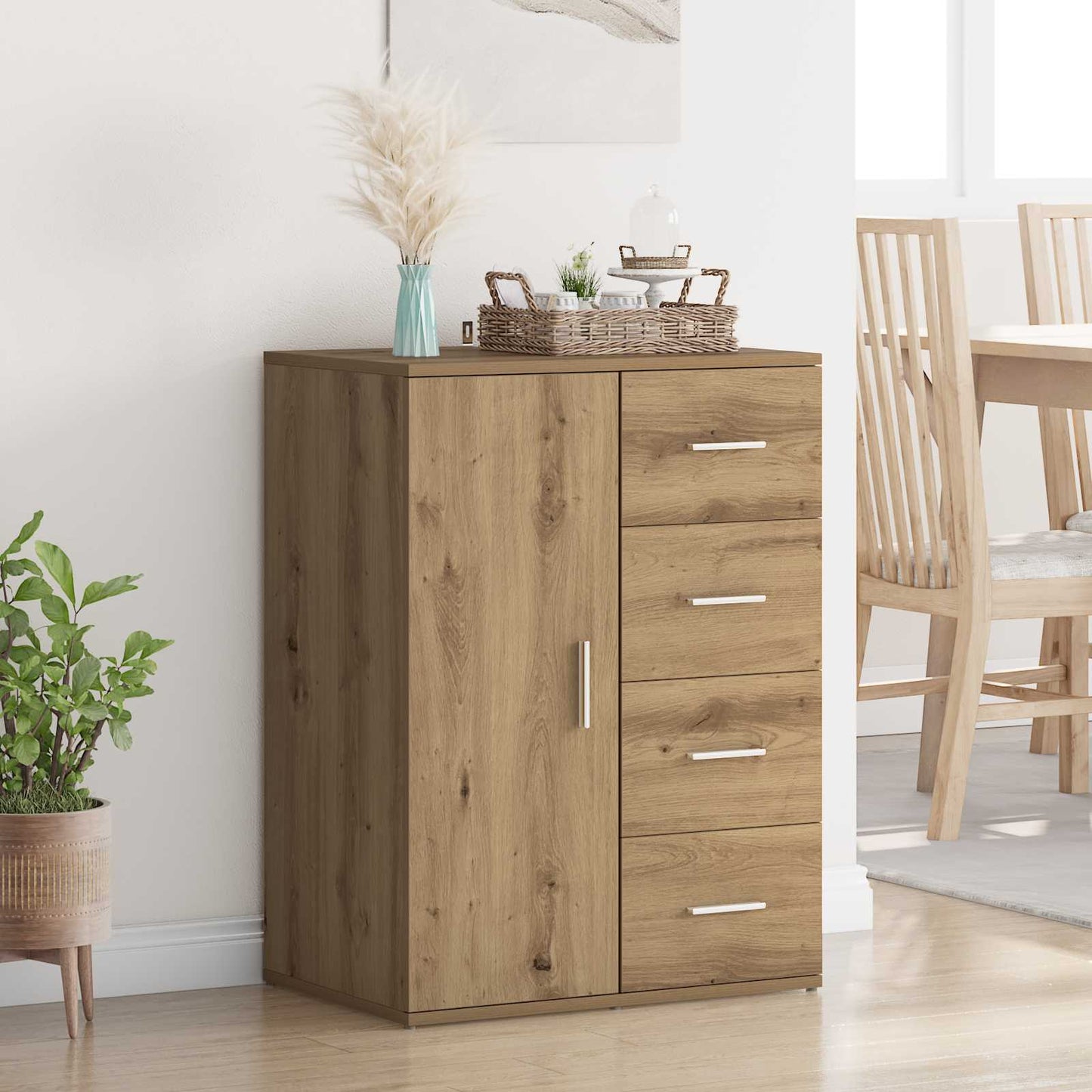 vidaXL Πλαϊνό γραφείο Artisan Oak 59 x 39 x 80 εκ. Επεξεργασμένο ξύλο