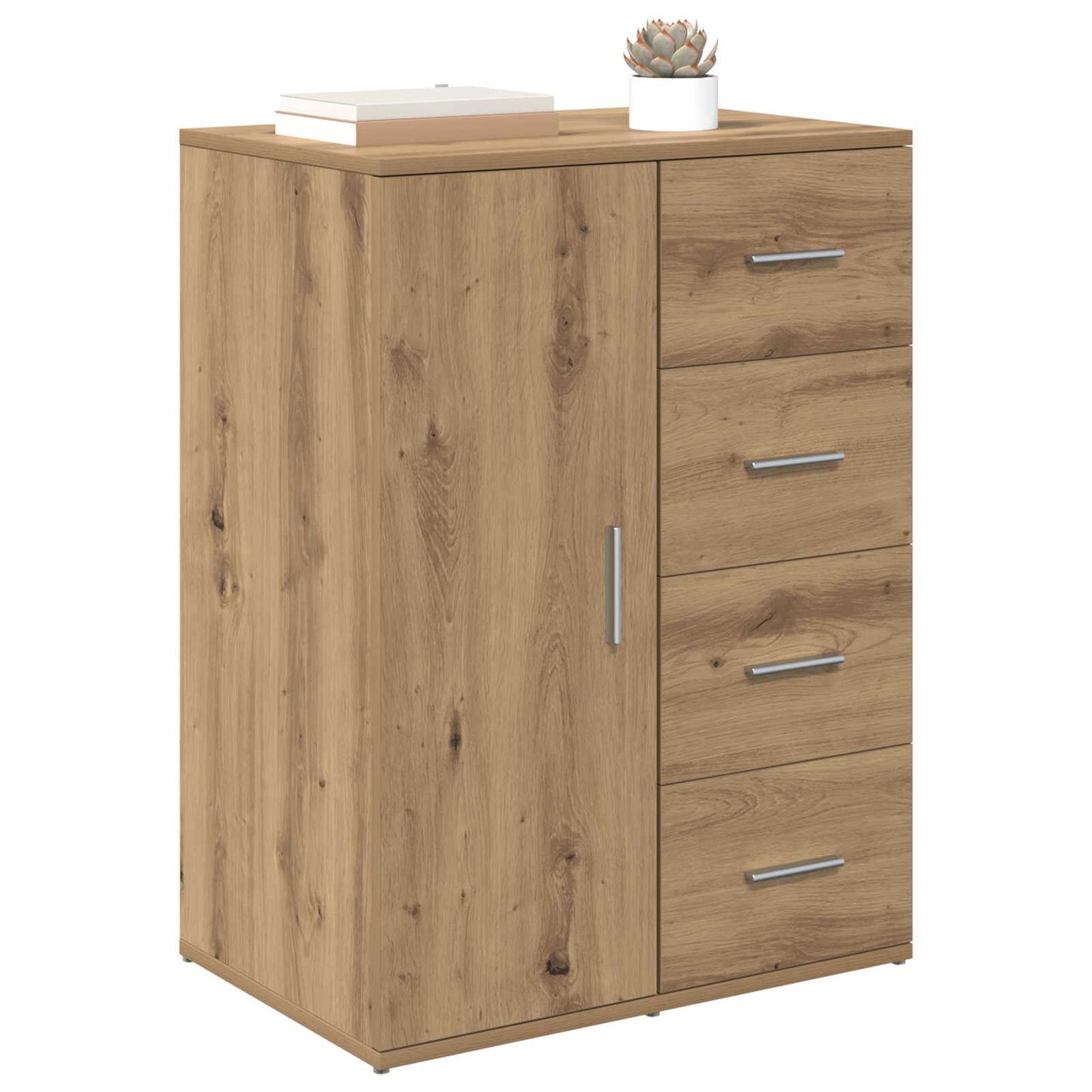vidaXL Πλαϊνό γραφείο Artisan Oak 59 x 39 x 80 εκ. Επεξεργασμένο ξύλο