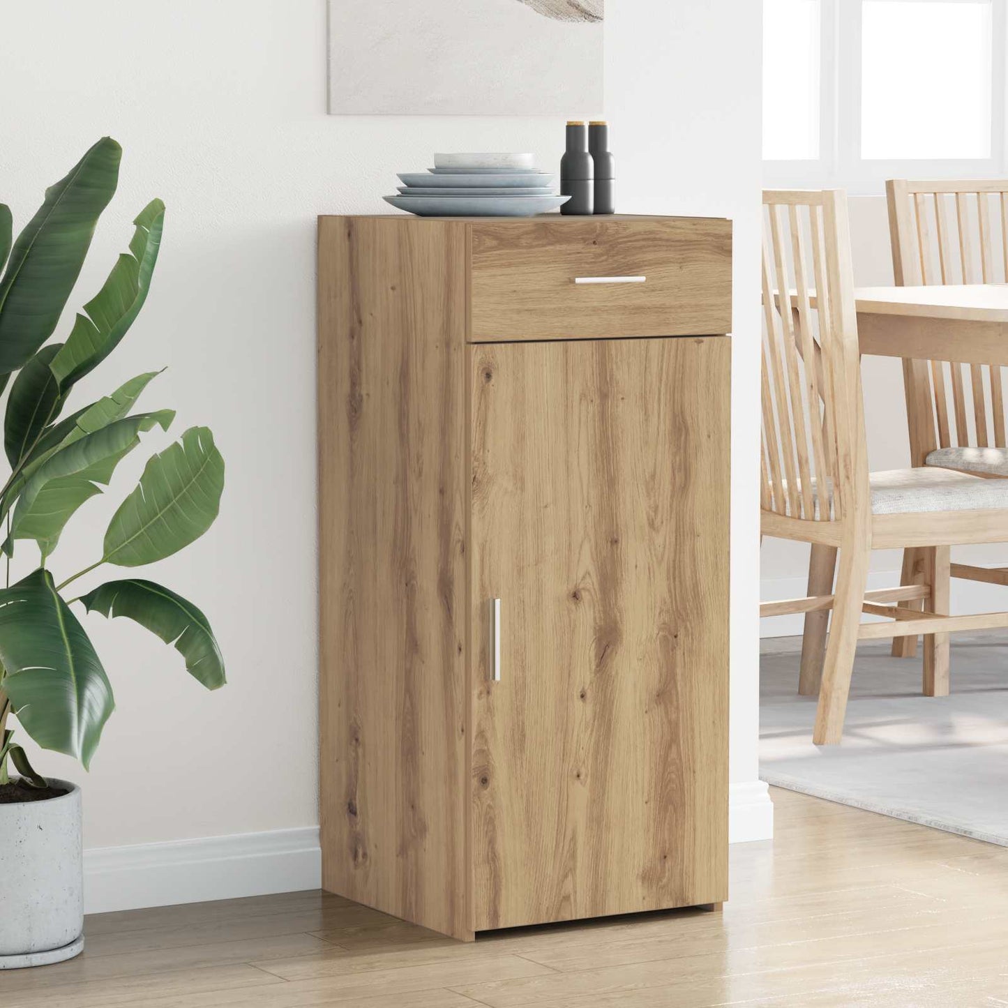 vidaXL Ντουλάπι αποθήκευσης Τεχνίτικη Δρυς 40 x 42,5 x 93 εκ.