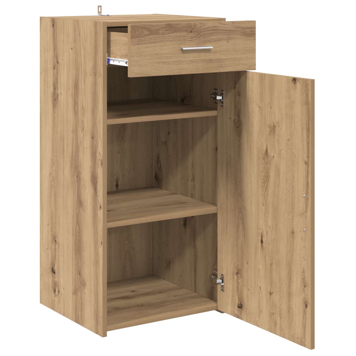 vidaXL Πλαϊνό γραφείο με συρτάρι artisan δρυς 45 x 42,5 x 93 εκ.