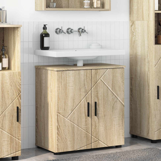 vidaXL Ντουλάπι Μπάνιου με αποθήκευση Δρύς Sonoma 61 x 35 x 64 εκ.