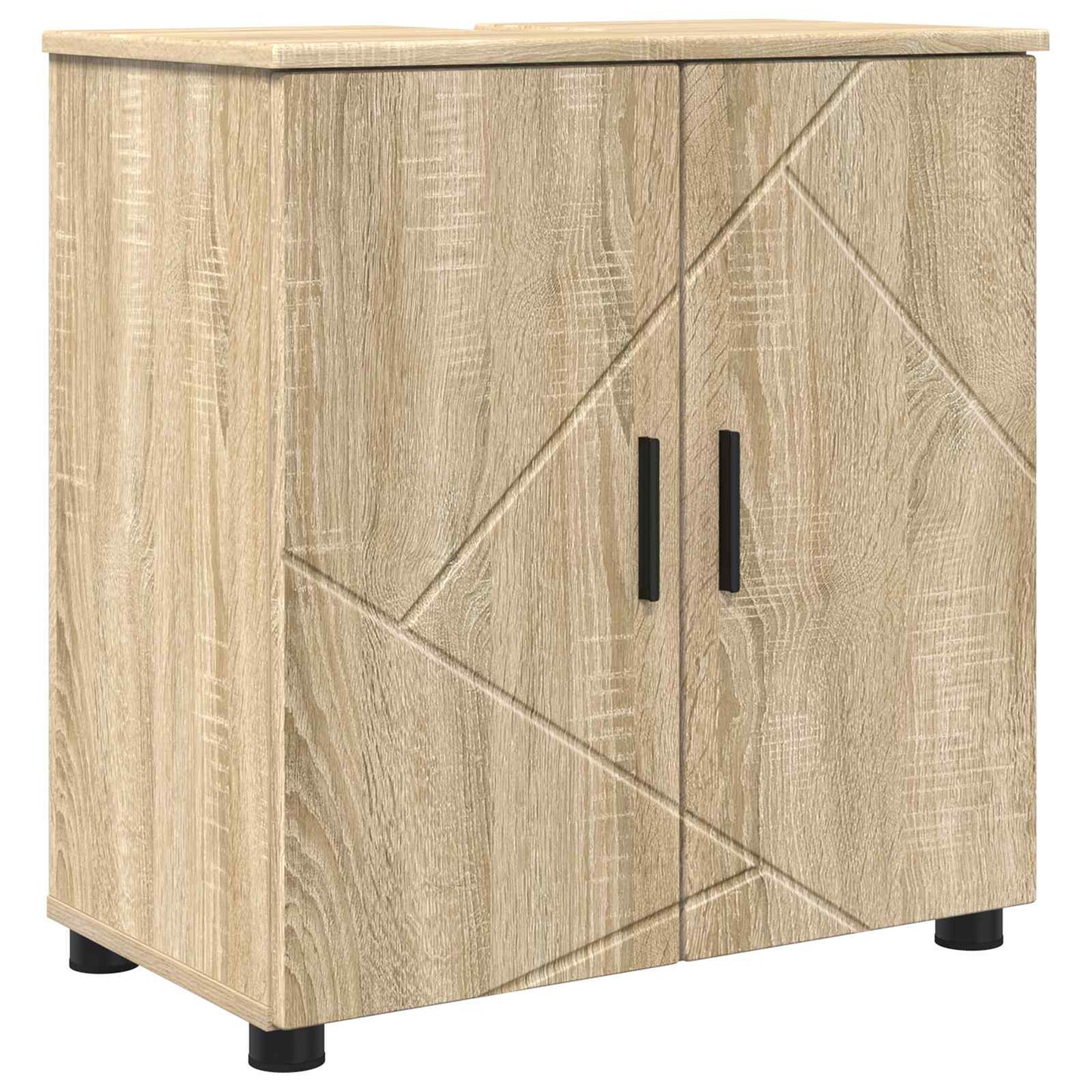 vidaXL Ντουλάπι Μπάνιου με αποθήκευση Δρύς Sonoma 61 x 35 x 64 εκ.
