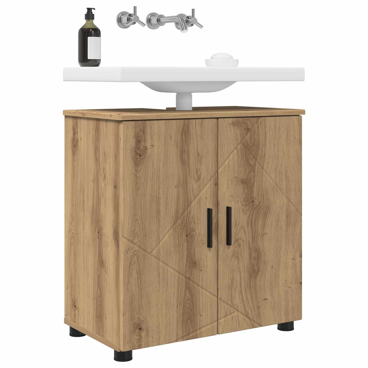 vidaXL Ντουλάπι Μπάνιου με αποθήκευση Artisan Oak 61 x 35 x 64 εκ.