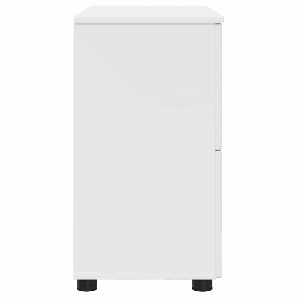 vidaXL Ντουλάπι Μπάνιου Λευκό 76,5 x 35 x 64 εκ Επεξεργασμένο ξύλο