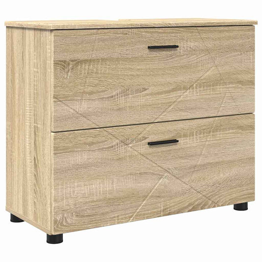 vidaXL Ντουλάπι Μπάνιου Δρύς Sonoma 76,5 x 35 x 64 εκ