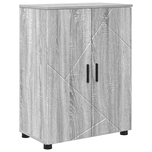 vidaXL Ντουλάπι Μπάνιου Γκρίζο Σονομα 60 x 35 x 80 εκ