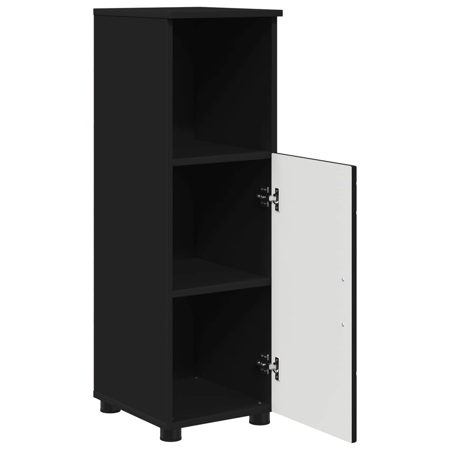 vidaXL Ντουλάπι Μπάνιου Μαύρο 30 x 35 x 95 εκ