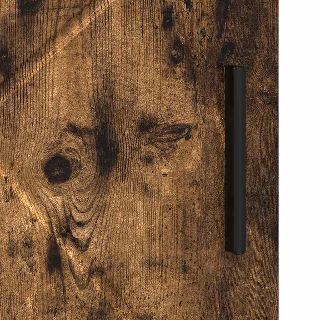 vidaXL Ντουλάπι Μπάνιου με ράφι με πόρτα Καπνιστή δρυς 30 x 35 x 95 εκ