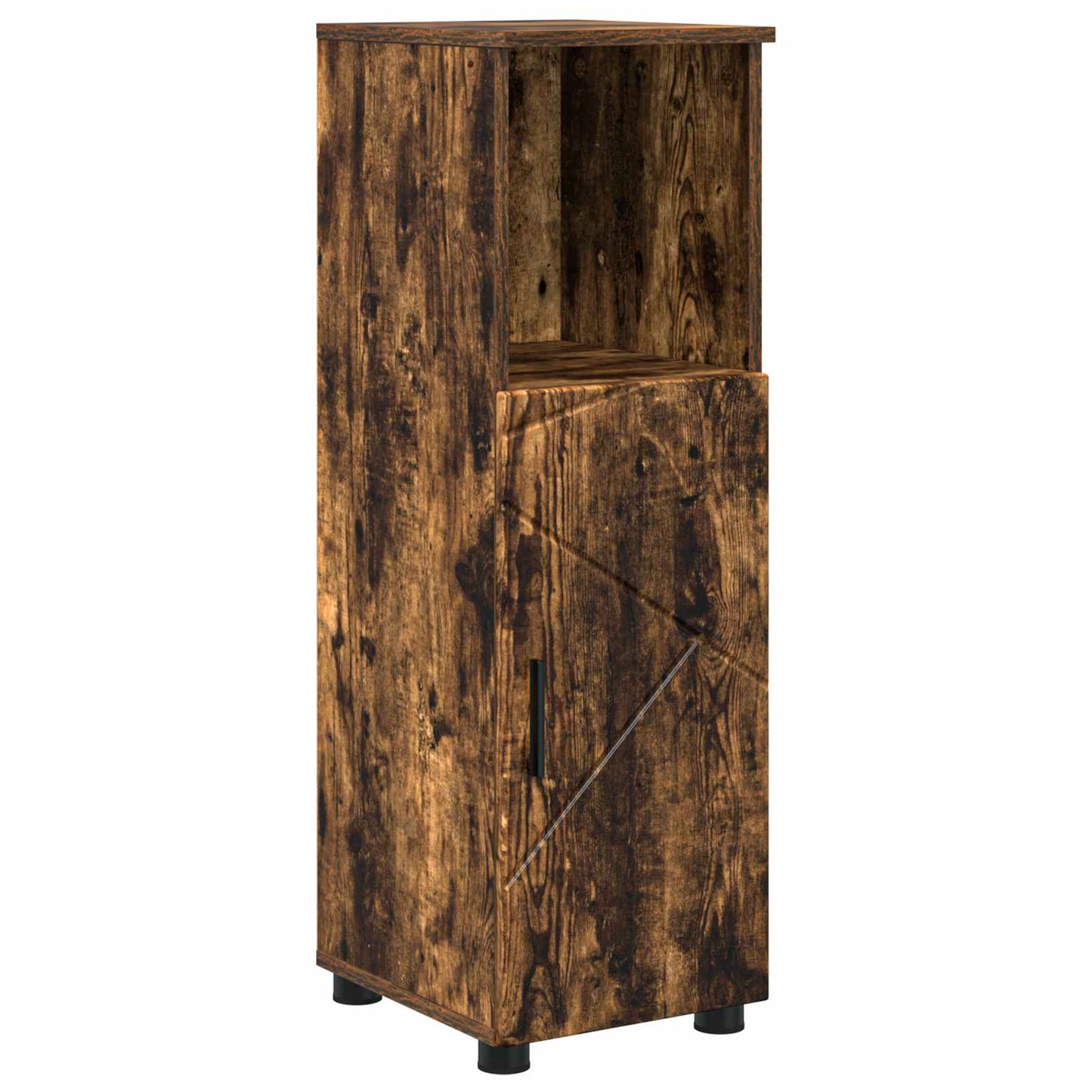 vidaXL Ντουλάπι Μπάνιου Καπνιστό Δρύς 30 x 35 x 95 εκ