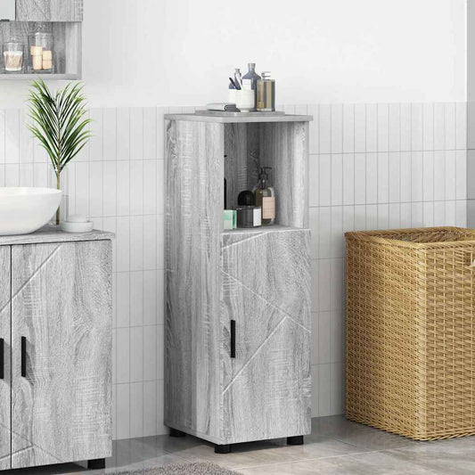 vidaXL Ντουλάπι Μπάνιου Γκρίζο Σονομα 30 x 35 x 95 εκ