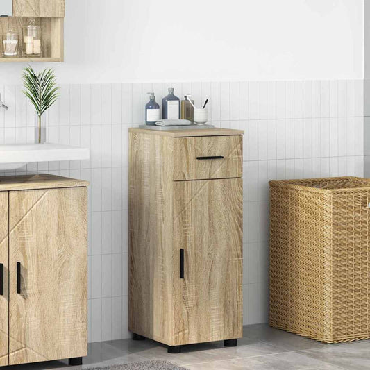 vidaXL Ντουλάπι Μπάνιου με συρτάρι Δρύς Sonoma 30 x 35 x 80 εκ
