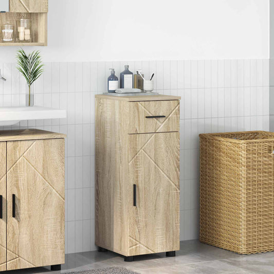 vidaXL Ντουλάπι Μπάνιου με συρτάρι Δρύς Sonoma 30 x 35 x 80 εκ