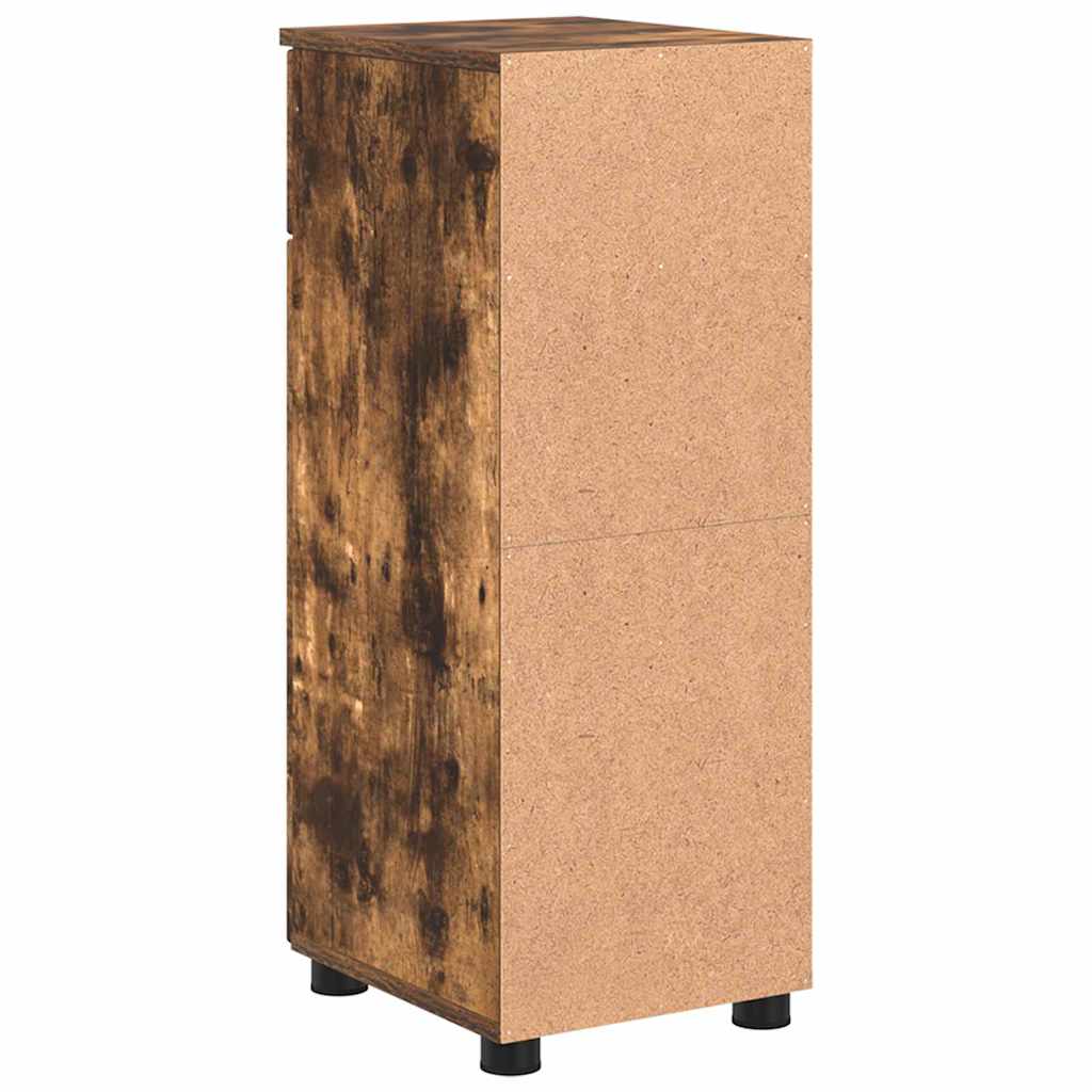 vidaXL Ντουλάπι Μπάνιου με συρτάρι Καπνιστή δρυς 30 x 35 x 80 εκ