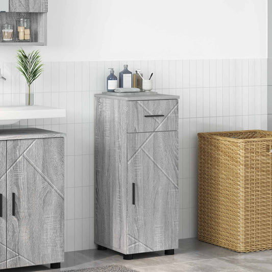 vidaXL Ντουλάπι Μπάνιου Γκρίζο Σονομα 30 x 35 x 80 εκ