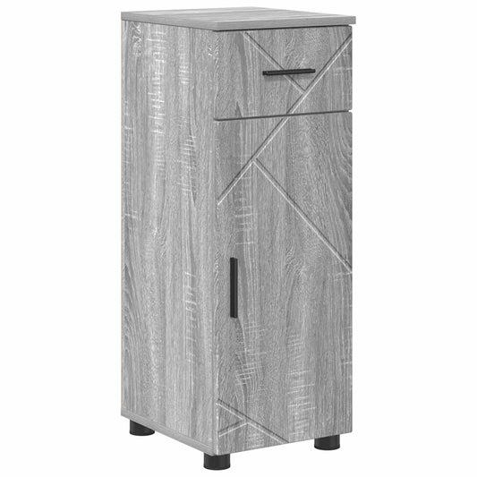 vidaXL Ντουλάπι Μπάνιου Γκρίζο Σονομα 30 x 35 x 80 εκ