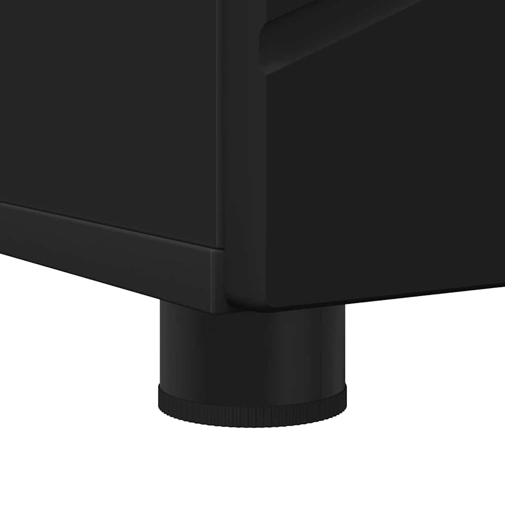 vidaXL Ψηλό ντουλάπι μπάνιου με αποθήκευση Μαύρο 30 x 35 x 192 εκ.