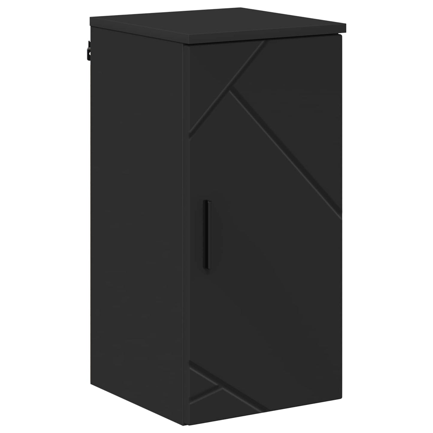 vidaXL Ντουλάπι Μπάνιου Μαύρο 30 x 31,5 x 61 εκ