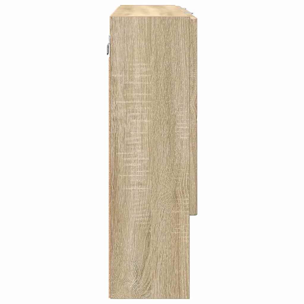 vidaXL Καθρέφτης Ντουλάπα Μπάνιου Sonoma Δρυς 80 x 17 x 55 εκ.