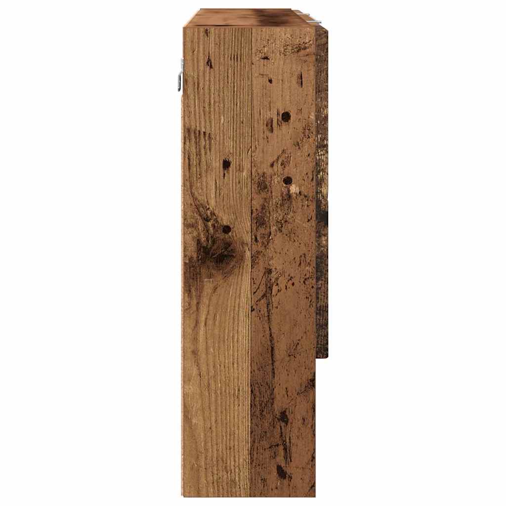 vidaXL Καθρέφτης Ντουλάπα Μπάνιου Παλαιό ξύλο 80 x 17 x 55 εκ.