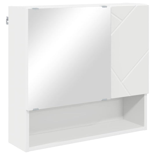 vidaXL Ντουλάπα Καθρέφτη Λευκό 59 x 17 x 55 cm Επεξεργασμένο ξύλο