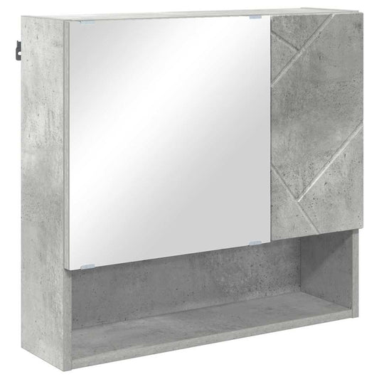 vidaXL Ντουλάπα Καθρέφτη Σκυρόδεμα Γκρι 59 x 17 x 55 cm