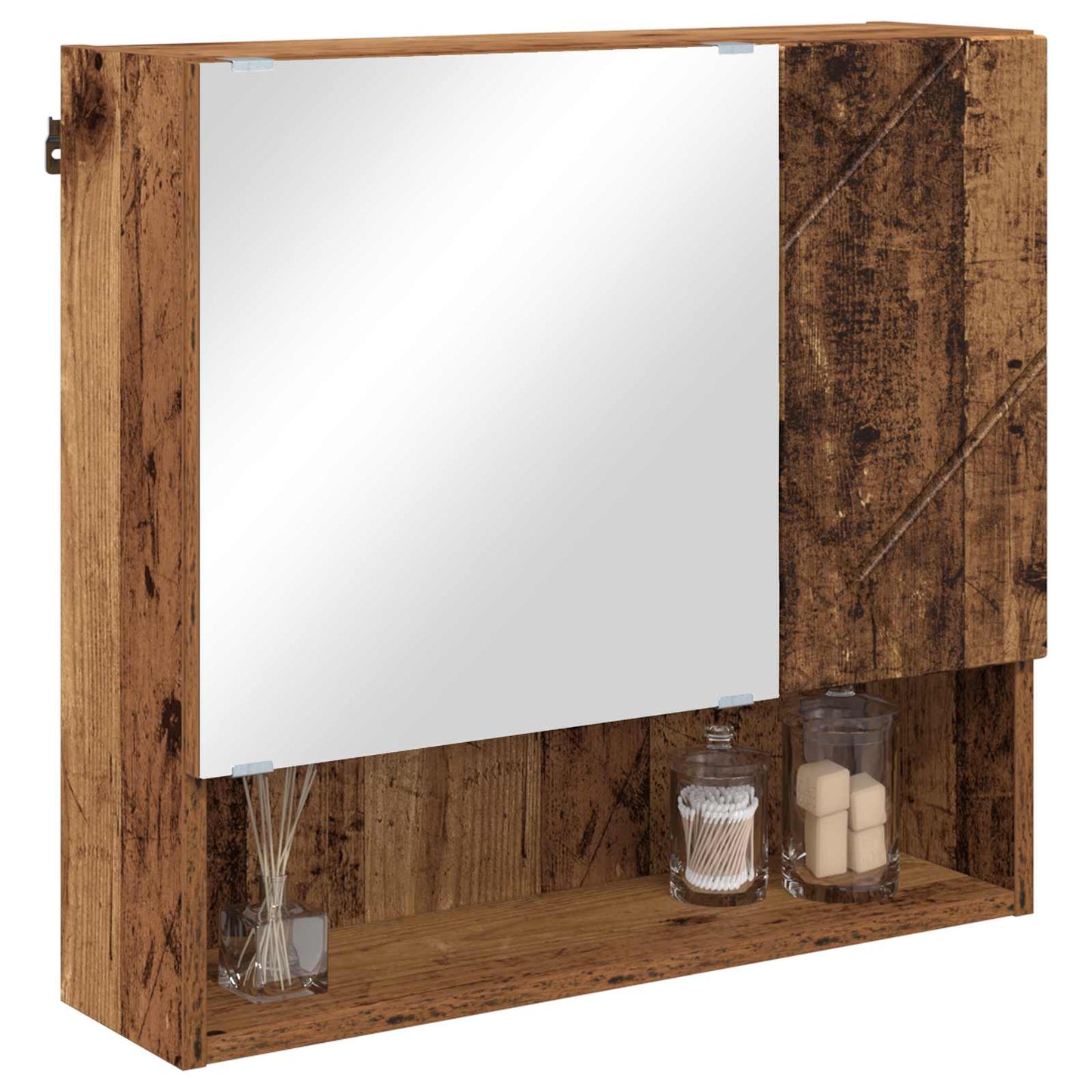 vidaXL Ντουλάπα Καθρέφτη Παλιό ξύλο 59 x 17 x 55 cm Επεξεργασμένο Ξύλο
