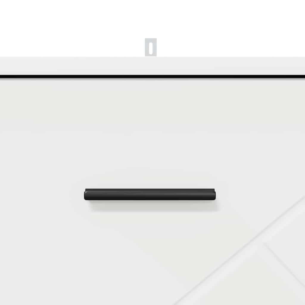 vidaXL Κομοδίνο με συρτάρι Λευκό 38 x 38 x 66 εκ Επεξεργασμένο ξύλο