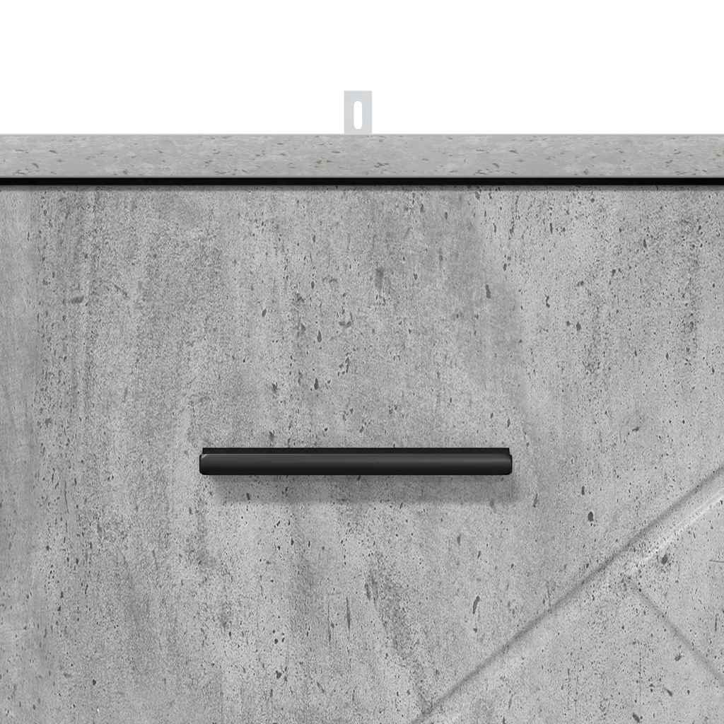 vidaXL Κομοδίνο Γκρι σκυροδέματος 38 x 38 x 66 εκ Επεξεργασμένο ξύλο