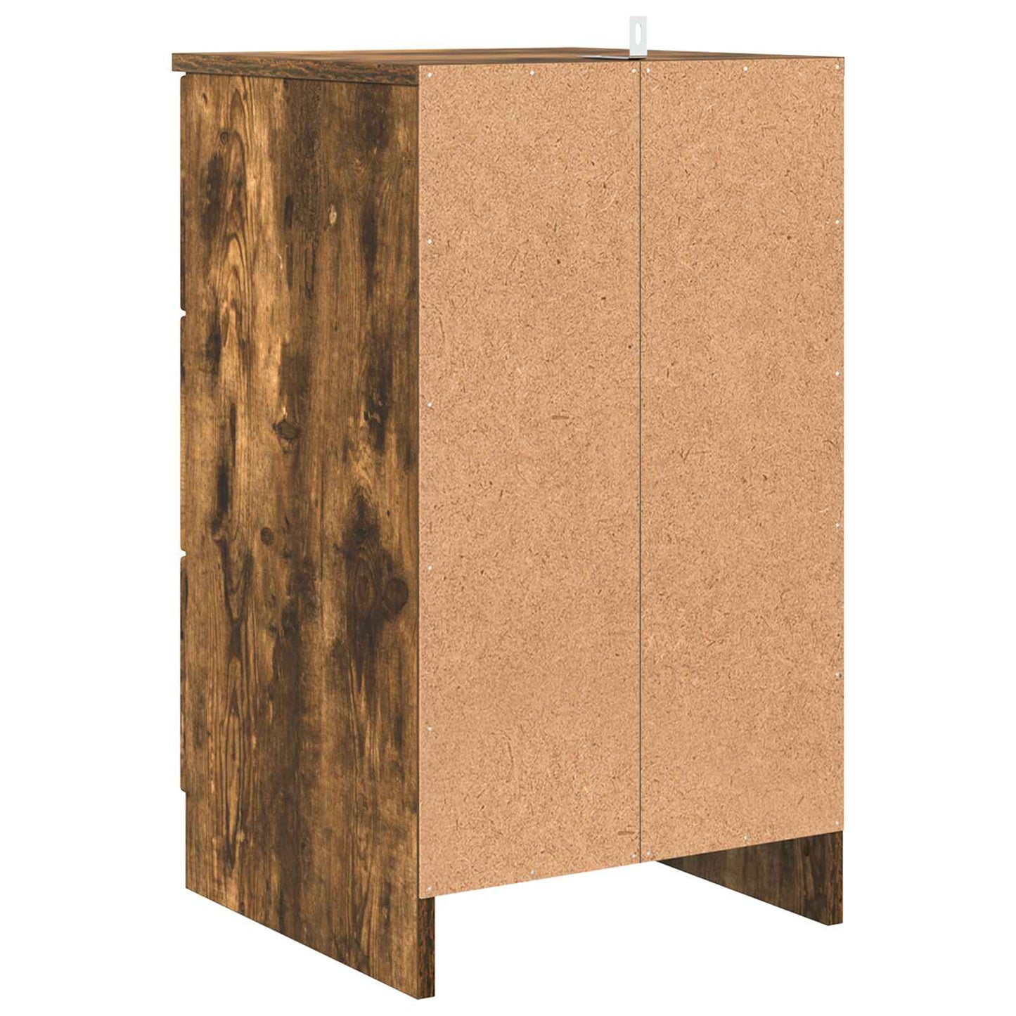 vidaXL Κομοδίνο Καπνιστή δρυς 38 x 38 x 66 εκ Επεξεργασμένο ξύλο
